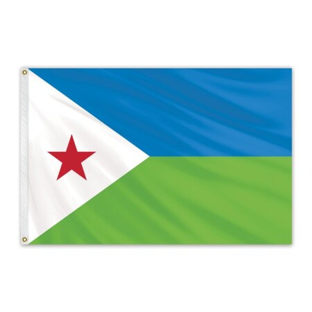 Clearance Djibouti 4'x6' Nylon Flag